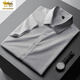 Golden Shield 2025 summer men's short-sleeved shirt high-end modal white shirt casual business formal wear white M /38