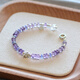 Junpo Lavender Ice-Permeable Natural Amethyst Tanzanite Broken Silver Bracelet Women's Exquisite Original Nine Purple Lihuo Suitable for Clean Hands 14