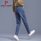Cool Capítulo (Kuzhang) Harem Jeans Women's 2025 Spring y otoño Nuevo tamaño grande MM Versión coreana Ins Lo suelto Slim y Pantalones de zanahoria elásticos Azul 9905 Pantalones individuales 26 Tamaño 1 pie 9 9