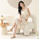 Camisón modal para mujeres en tirantes de verano pijama delgado sexy con almohadillas en el pecho integrada 2025 Se puede usar un nuevo estilo en la falda floral del chaleco exterior. Estilo de imagen principal CM6624# Versión mejorada con almohadillas en el pecho M (80-100Jin [Jin equivale a 0.5 kg])