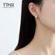 TTMIX modern platinum earrings women's platinum pt950 earrings platinum earrings ear buckles shiny white gold earrings 7.1-7.3g