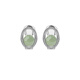 QPQK new Chinese style Hetian jade ear clips for women without piercings and temperament earrings 2025 new hot style high-end women's sterling silver earrings sapphire ear clips
