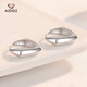 Aido Diamond pt950 platinum heart-shaped earrings for women, fashionable shiny platinum earrings, diamond-shaped earrings, one pair, 3.2-3.4 grams
