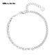 Miss JuJu PT950 platinum bracelet for women, fashionable platinum cross riding whip AB chain body, thick hand jewelry, weight 9.2-9.4g, length 16+3cm