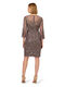 Adrianna Papell Women's Beaded Bell Sleeve Dress, Moonscape Moonscape 8