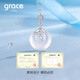 Grace Girl wheat ear peace buckle platinum necklace women's white chalcedony pendant high-end birthday and Valentine's Day gift for girlfriend and wife ear ear peace buckle platinum necklace