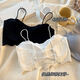Summer ice silk sling backless cross seamless beautiful back wrap chest strap chest pad anti-exposure tube top base thin underwear white one size