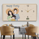 Sensational painting Large size perpetual calendar electric meter box decorative painting with clock and clock A family in love distribution box switch blocking hanging painting JD12805 upgraded perpetual calendar + clock 120*60cm (blocking 110*50) flip cover/support rod gold frame