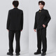 GOKU new Chinese style button suit suit for men Chinese style engagement wedding groom Chinese tunic dress Tang suit suit for men black suit + shirt + pants XL recommended weight 120-135 Jin Jin equals 0.5 kg