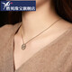 Shengbei 18K gold diamond constellation necklace male 12 zodiac sign pendant female 12 zodiac sign student simple retro commemorative coin Aries