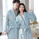 FHHUABD nightgown couple hotel spring and autumn thickened flannel bathrobe for women in autumn and winter coral velvet pajamas for men mid-length yukata for women women's robe - light gray bathrobe for women Y719 XL women-(115-130Jin[Jin equals 0.5 kg])