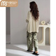 Pijama modal para mujeres en primavera y otoño mangas largas de algodón puro 2025 Nuevo estilo otoño se puede usar fuera del traje de ropa para el hogar para mujeres XB9922-Women's Model M