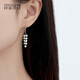 Misu pt950 platinum love-shaped tassel ear hooks platinum fashion earrings shiny ear hooks as a birthday gift for your girlfriend, weighing 2.8-3.0 grams