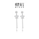 Ming brand jewelry platinum Pt950 platinum star earrings ear wire gift for women BFH0092 platinum earrings about 3.57 grams