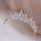 Shijun (SHIJUN) Japanese and Korean crown tiara bridal wedding hair accessories super shiny rhinestone small crown wedding adult silver princess jewelry crown + veil