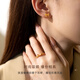 CRD gold earrings solid bow brushed earrings solid gold 999 as a holiday gift for your girlfriend 1.2g