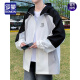ROMON (ROMON) ice silk sunscreen clothes men's summer thin loose breathable cool contrasting jacket for boys youth sunscreen jacket 6621 black M about 80-Jin [Jin equals 0.5 kg] can be worn