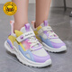 G. Duckkids Little Yellow Duck Girls Sneakers Детские белые туфли 2025 Весна и осенние ботинки студенты Студенты кроссовки мягкая подошва для воздухопроницаемой маленькой желтой утки (поверхность кожи) фиолетовый 9922 26 Внутренняя длина около 16,3 см.