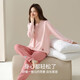 Urban Beauty Round Neck Pajamas Women's 2025 Spring New 100 Pure Cotton Striped Home Clothes Two-piece Set 17801 Women's Style/Main Picture Color One Size M