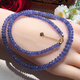 Shaoyu light blue slightly purple tanzanite beads necklace bracelet glossy faceted elegant temperament complements the skin tone of women Fanta stone moonlight 925 silver special tanzanite faceted bracelet 3.0