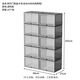 Magnetic Acrylic Transparent Shoe Box Plastic Storage Box Storage Cabinet Internet Celebrity Shoe Wall Plastic Shoe Cabinet Shoe Storage Upgraded Thickened Transparent Black 10 Pieces Side Door Magnetic Suction (Can Hold Size 46 and Below)