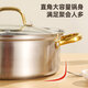 Extra thick 304 stainless steel mandarin duck soup pot hot pot household stew plus single pot hot pot gas stove induction cooker single bottom 304 clear soup 26cm
