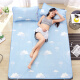 Antarctic mat home textile printed cartoon ice silk mat three-piece set foldable summer cooling air-conditioned mat coquettish cloud 1.5m bed