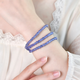 ZHIO Tanzanite multi-circle bracelet, Tanzania tanzanite raw stone beads, loose jewelry, three-circle crystal bracelet for women and men, high-quality model, bead diameter is about 5.5mm, three-circle