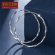 Centennial Baojinxiang pt950 platinum large earrings for women, platinum large hoop earrings, car flower twisted earrings, exaggerated personality earrings, diameter of about 2cm, weight of about 2.5-2.7g