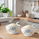 Good-looking household Ginkgo Time rice bowl large noodle bowl ceramic tableware household new bone china ceramic bowl Ginkgo Time 5-inch one bowl activity