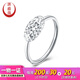 Yuan Shengfu's new PT950 fashion transfer bead platinum ring, versatile olive bead platinum ring 2.33g