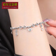 Centenary Baojinxiang platinum bracelet pt950 women's genuine platinum 950 bracelet copper coins and coins to attract wealth and good fortune, platinum bracelet, Ruyi style, 16+2cm long, 9.7-9.9 grams