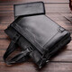 Kangaroo Men's Bag Business Briefcase Genuine Leather Men's Bag Shoulder Crossbody Bag Handbag Men Black XL 15