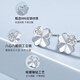 Lao Fengxiang four-leaf clover sterling silver earrings for women earrings ring women's 2025 new birthday gift anniversary gift for girlfriend and wife love four-leaf clover earrings + certificate