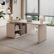 Italian minimalist desk, modern, simple and light luxury, home study, computer desk, beauty salon, medical consultation table, workbench, champagne color matching boss chair