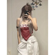 Chuang Jingyi selects American hottie tube top with wine red and white wine to show whiteness, sexy off-shoulder short style, cool spring and summer new style, wine red S 78-98Jin Jin is equal to 0.5 kg