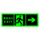 JELANS self-luminous luminous fluorescent fire emergency evacuation safety exit indicator light sign does not require power supply, no need to connect the electricity, left-facing safety exit