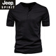 JEEP SPIRIT American retro heavyweight short-sleeved bottoming shirt pure cotton short-sleeved Henry shirt men's fitness tough guy military green T-shirt half-sleeve P802 military green 3XL (190-200Jin Jin equals 0.5 kg)