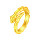 Yage 999 Pure Gold Zodiac Snake Ring 5D Gold Snake Ring Couple Ring New Year Gift Hard Gold Ring Bar Ring Female No. 11 Snake Ring - Gold Approximately 0.95-1.05 Grams (