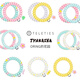 TELETIESxTYAKASHA Takasha Co-branded US Imported Telephone Lines TT Bread Hair Adorable Hair Rope [Spring Overture] L-675 (2 pieces)