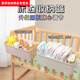 Crib hanging storage hanging basket diaper bedside diaper storage bag dormitory bed hanging bag bed fence storage box cream white partitions adjustable