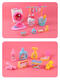 Yiyan Pink Rabbit Washing Machine Cash Register Refrigerator Happy Shopping Cart Little Rabbit Simulation Play House Toy Set Pink Rabbit Baking Bread YY17081