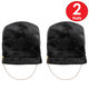 Beistle 2-piece set of plush royal guard faux bearskin hats for British themed parties