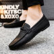 Shachi Jingxuan 2025 Nuevos zapatos de gorro de moda para hombres Zapatos de mesa de cuero de primavera de primavera zapatos de cuero de negocios bajo británicos D826 Brown 39