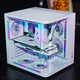 Shuoyi Kunpeng CH2+ CH3+ Desktop-Computer ATX-Hauptgehäuse, weiße Seite, transparentes gebogenes Glas, Meerblick, Raum, kleine Größe, Gehäusegehäuse, Spiel, E-Sport, 240 Wasserkühlung, gebogenes Glas, Kunpeng CH2+ weiß