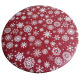 PVC tablecloth flannel transparent elastic elastic elastic waterproof and anti-membrane printing thickened plastic round tablecloth furniture supplies 1049 gray flower chrysanthemum 95-110 cm diameter round table