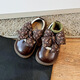 S.SOFEA [683 personas coleccionan] zapatos de cuero pequeños para niños 2025 Versión coreana de primavera y otoño de los zapatos de princesa de niñas Soft Sole informal Brown 24 Inner Longitud 14.8 cm