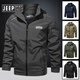 Jeep Spirit Jeep Herbst Casual Herren-Outdoor-Jacke großer Größe Solid Farbe Lose Fleece Jacke mittleren und jungen Menschen wasserdichtes Militärgrün 1391 XL