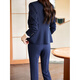 Purple Charming Business Suit Women's Spring and Autumn Blazer Suit High-end Temperament Formal Work Wear Three-piece Set (Off Shelf) Blue Suit L (Recommended 100-110 Jin Jin equals 0.5 kg)