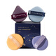AMORTALS Dou Zhuan Xing Shi Air Cushion Puff Set Beauty Foundation Puff 4 Pieces + Holder Wet and Dry Holiday Gift